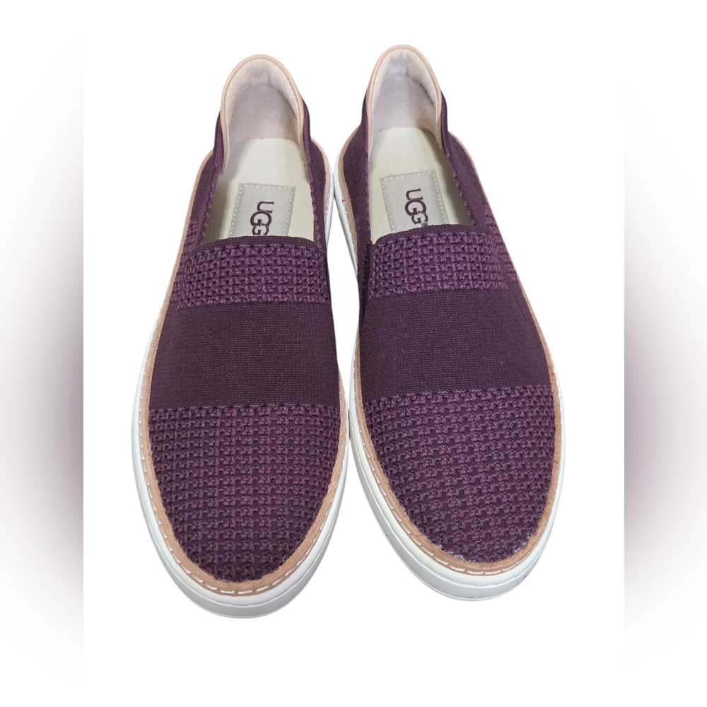 UGG Sammy Knit Sneaker Purple Sz 6 Slip-on Casual Shoe Shoes Plum - Picture 1 of 6